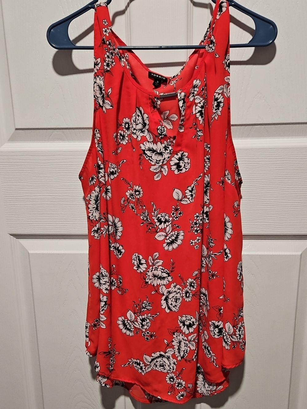 Torrid Orange Floral Sleeveless Tank Top